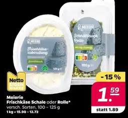 NETTO Meierei frischkäse schale oder rolle Angebot