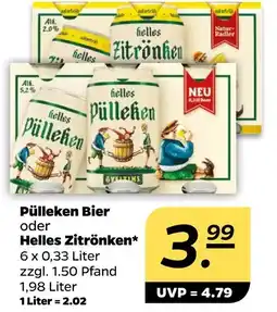 NETTO Veltnis pülleken bier oder helles zitrönken Angebot