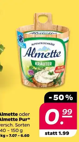 NETTO Almette oder almette pur frischkäse Angebot