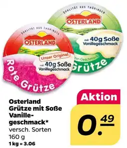 NETTO Osterland rote grütze mit soße vanillegeschmack Angebot