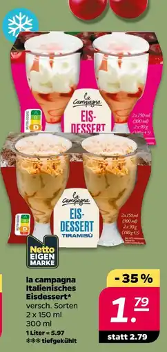 NETTO La campagna italienisches eisdessert Angebot