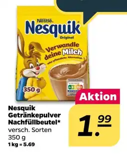 NETTO Nestlé nesquik getränkepulver nachfüllbeutel Angebot