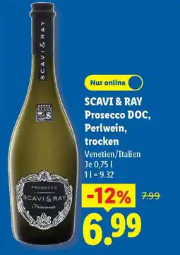 Lidl SCAVI & RAY Prosecco DOC, Perlwein, trocken Angebot