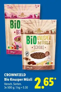 Lidl Crownfield bio knusper müsli beeren Angebot