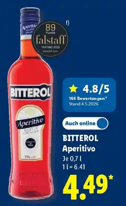 Lidl BITTEROL Aperitivo Angebot
