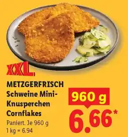 Lidl METZGERFRISCH Schweine Mini- Knusperchen Cornflakes Angebot