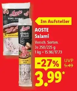 Lidl AOSTE Salami Angebot