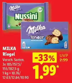 Lidl MILKA Riegel Angebot