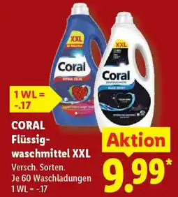 Lidl CORAL Flüssigwaschmittel XXL Angebot