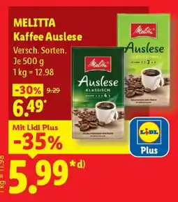 Lidl MELITTA Kaffee Auslese Angebot