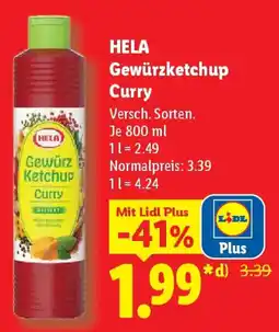 Lidl HELA Gewürzketchup Curry Angebot