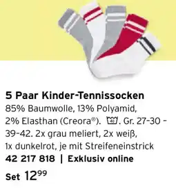 Tchibo 5 Paar Kinder-Tennissocken Angebot