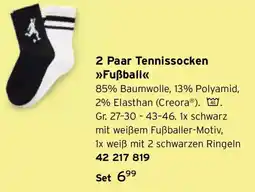 Tchibo 2 Paar Tennissocken >>Fußball<< Angebot