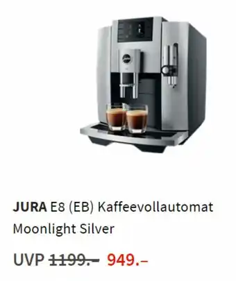 MediaMarkt Jura E8 (EB) Kaffeevollautomat Moonlight Silver Angebot