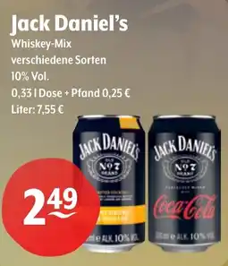 Getränke Hoffmann Jack Daniel's Whiskey-Mix Angebot