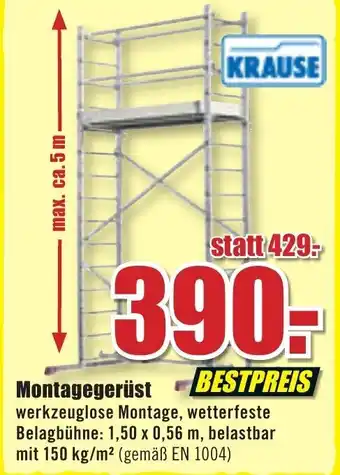 B1 Discount Baumarkt Montagegerüst Angebot