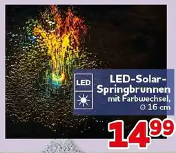 CENTERSHOP LED-Solar- Springbrunnen Angebot
