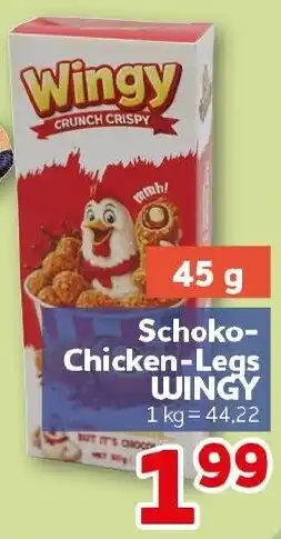 CENTERSHOP Schoko- Chicken-Legs WINGY Angebot