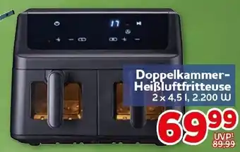 CENTERSHOP Doppelkammer- Heißluftfritteuse Angebot