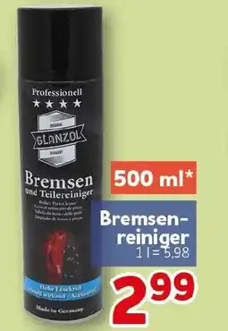 CENTERSHOP GLANZOL Bremsen reiniger Angebot