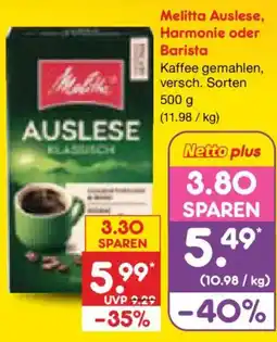 Netto Marken-Discount Melitta Auslese, Harmonie oder Barista Angebot