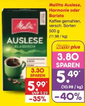 Netto Marken-Discount Melitta Auslese, Harmonie oder Barista Angebot