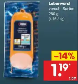 Netto Marken-Discount Leberwurst Angebot
