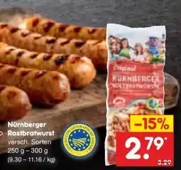 Netto Marken-Discount Welf Nürnberger Rostbratwurst Angebot