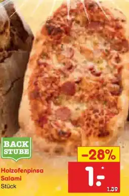 Netto Marken-Discount BACK STUBE Holzofenpinsa Salami Angebot