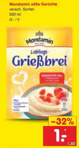 Netto Marken-Discount Mondamin süße Gerichte Angebot
