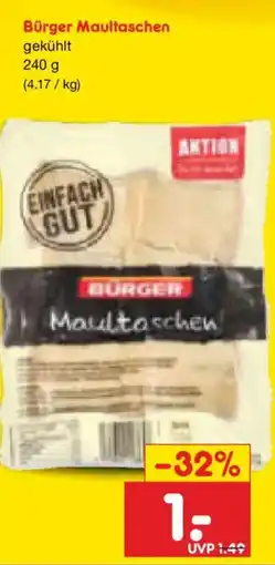 Netto Marken-Discount Bürger Maultaschen Angebot