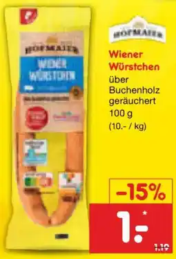 Netto Marken-Discount HOFMAIER Wiener Würstchen Angebot