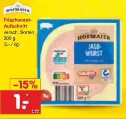 Netto Marken-Discount HOFMAIER Frischwurst- Aufschnitt Angebot