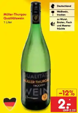 Netto Marken-Discount Müller-Thurgau Qualitätswein Angebot