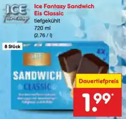 Netto Marken-Discount Ice Fantasy Sandwich Eis Classic Angebot