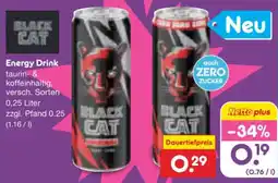 Netto Marken-Discount BLACK CAT Energy Drink Angebot