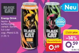 Netto Marken-Discount BLACK CAT Energy Drink Angebot