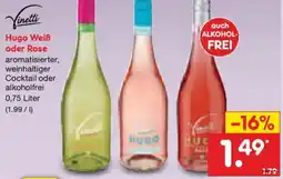 Netto Marken-Discount Vinetti Hugo Weiß oder Rose Angebot