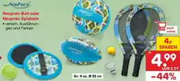 Netto Marken-Discount Johri Neopren-Ball oder Neopren-Spielsets Angebot