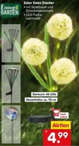 Netto Marken-Discount Living GARDEN Solar Deko Stecker Angebot