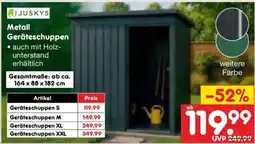 Netto Marken-Discount JJUSKYS Metall Geräteschuppen Angebot