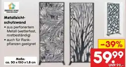 Netto Marken-Discount Metallsichtschutzwand Angebot