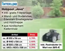 Netto Marken-Discount INTERLINE Holzpool „Java" Angebot