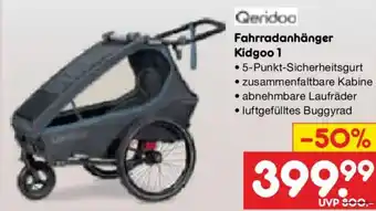 Qeridoo Fahrradanhänger Kidgoo 1