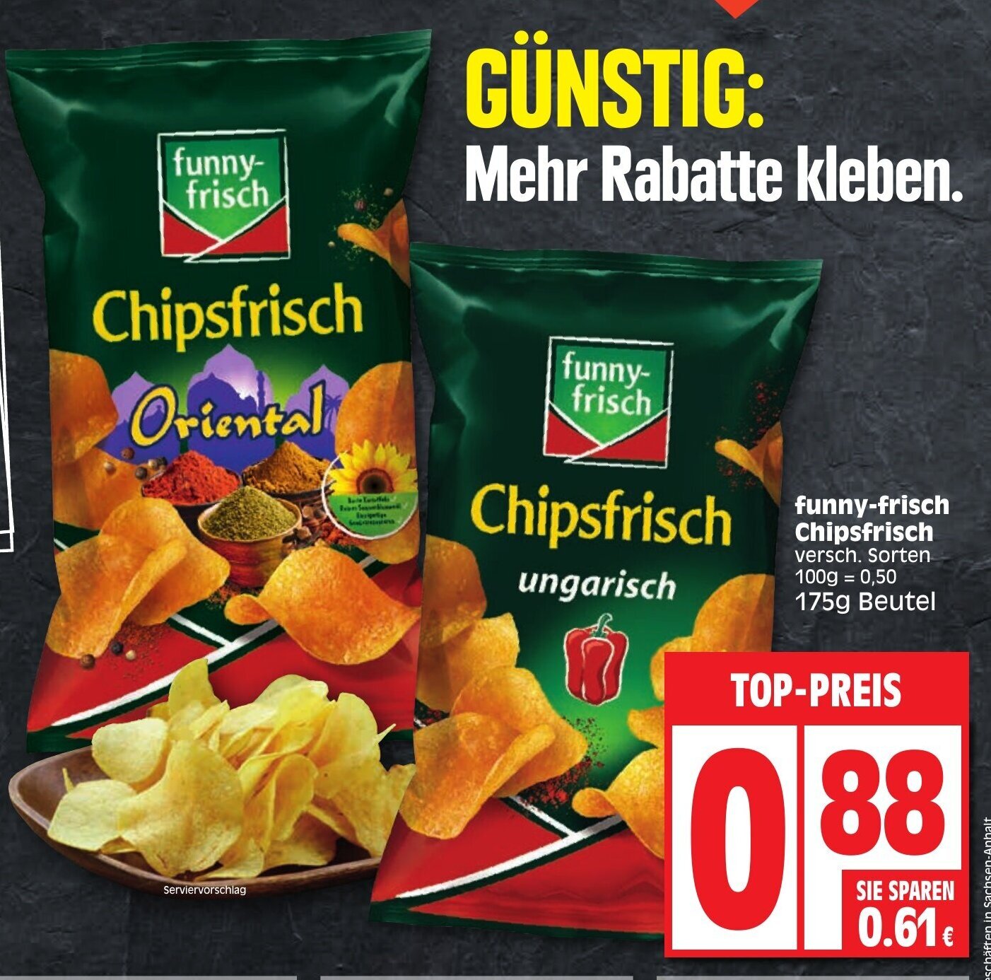 Funny Frisch Chips 175g Angebot bei Edeka