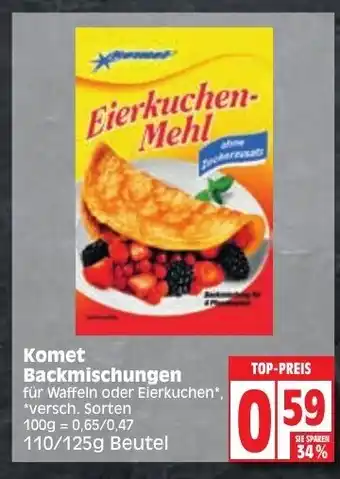 Edeka Komet Backmischungen 110/125g Angebot