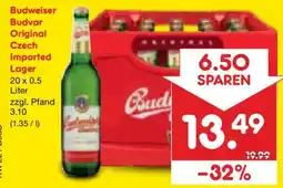 Netto Marken-Discount Budweiser Budvar Original Czech Imported Lager Angebot