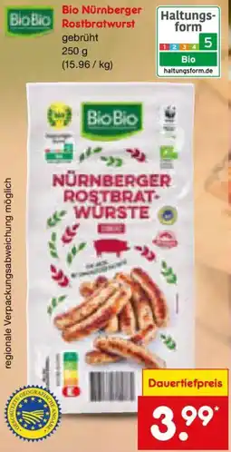 Netto Marken-Discount Bio Nürnberger Rostbratwurst Angebot