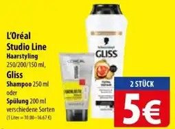 Famila Nord Ost L'Oréal Studio Line Haarstyling Gliss Shampoo oder Spülung Angebot