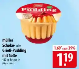 Famila Nord Ost müller Schoko- oder Grieß-Pudding mit Soße Angebot